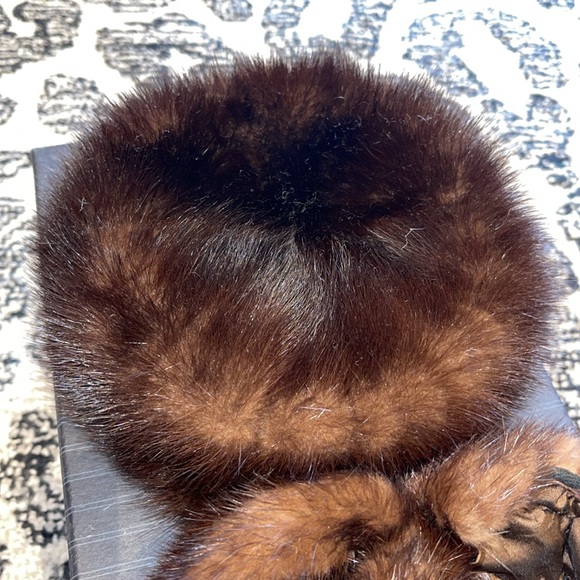 Sears Fashion Vintage Accessories - Fur  Mink Hat & Cuff Muffins